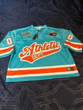 Watson heavyweight oversized Teal & Orange Jersey